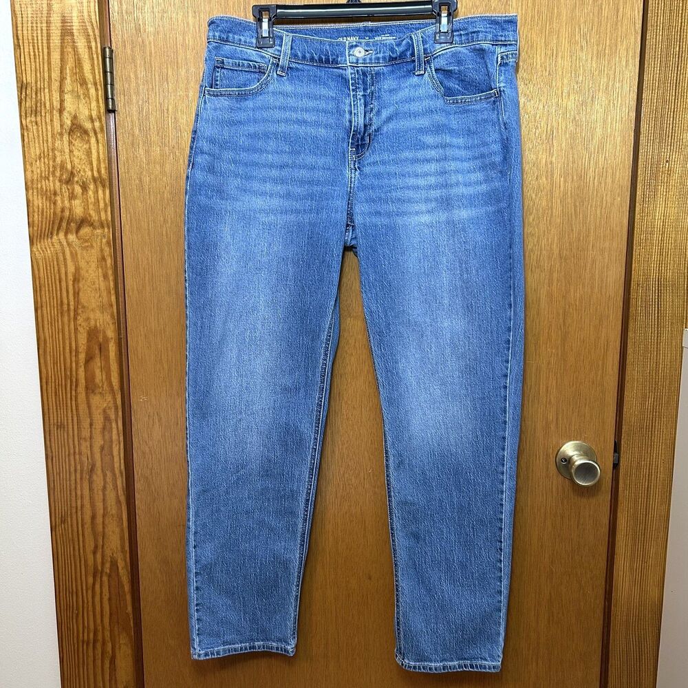 Old Navy Womens Size 14 Gray Mid Rise Wow Boyfriend Comfort Stretch Jeans
